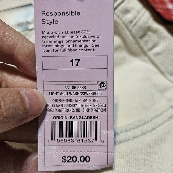 Wild Fable Super High Rise Cutoff Shorts Light Acid Wash Size 17 - Picture 12 of 12